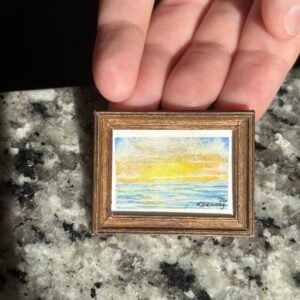 Watercolor Seascape and Framing by Kirstyn Denney