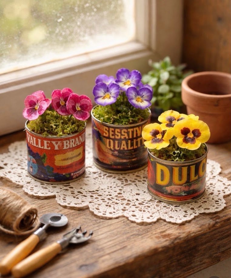 Pansies in a Can by Betinha Murta